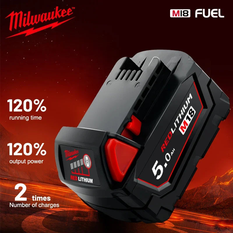 Milwaukee M18 18V 5.0Ah Lithium Battery- 1pk, 2pk and 3pk