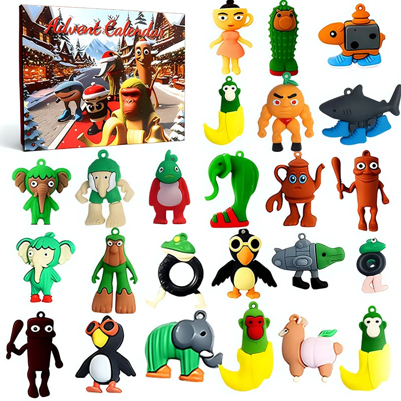 Italian Brainrot JV Surprise Gifts Tung Tung Sahur Christmas Advent Calendar Tralala Bombardino Shimpanzini Crocodilo Calendar 2025