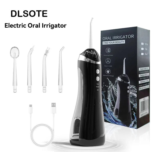 Oral Irrigator 3 JV Cleaning Modes Portable Rechargeable Waterproof  IP65 Dental Water FlosserTeeth Whitening Jet Floss 200ML
