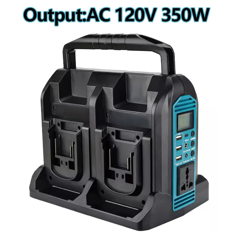 Makita Compatible 18V JV 350W Power Inverter for Makita 18V Battery DC 18V to AC 110-120V/220-230V Pure Sine Wave Battery Inverter for Camping Emergency