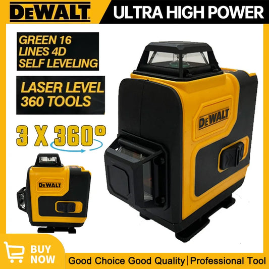 Dewalt 18V 20V Max Laser Level 360 Green 16 Lines 4D Self Leveling 360 Horizontal Vertical Super Powerful Beam construction Tools Original