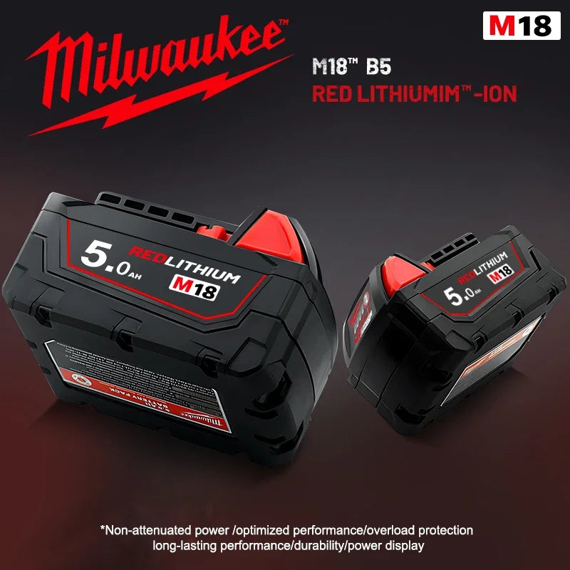 Milwaukee M18 18V 5.0Ah Lithium Battery- 1pk, 2pk and 3pk