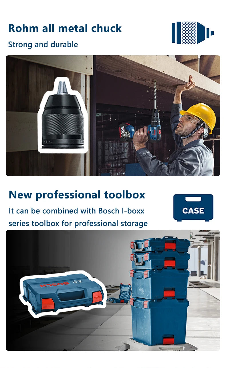 BOSCH GSR 18V-50 Brushless Cordless Drill Driver 18V Professional Power Tools Bosch Original Electrical Screwdriver GSR18V-50