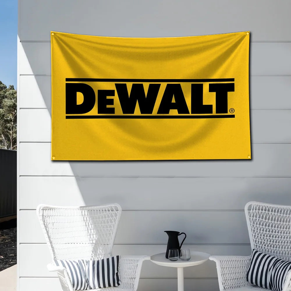 DeWalt Anmie Flag Polyester Digital Printing Banner for Garage Wall Art Out Door Decoration With