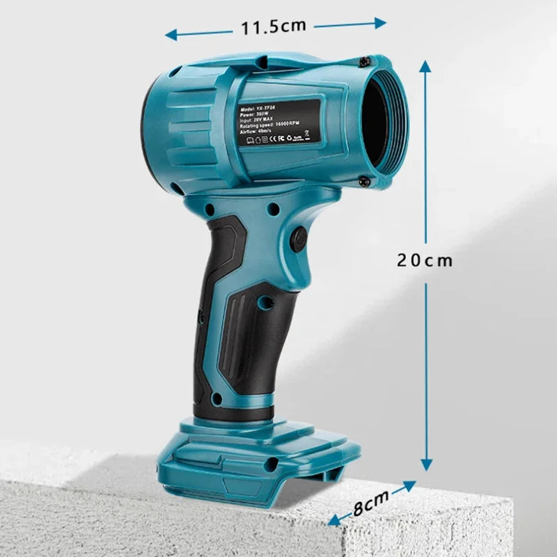 DeWalt Makita Milwaukee Ryobi Bosch Compatible 18V 20V Max JV 350W Jet Blower Portable Violent Turbo Fan For Makita/Dewalt/Milwaukee/Bosch/Ryobi 18V Li-ion Battery Cordless Handheld Fan