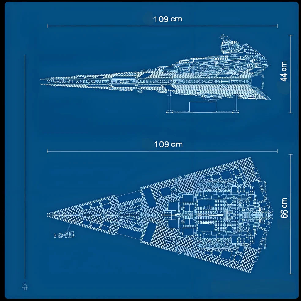 Imperial JV Navy Stormtrooper Star Destroyer Star Cruiser Galactic Empire Starfighter Dark Fleetship Spacecraft 75252 Brick ToyGift