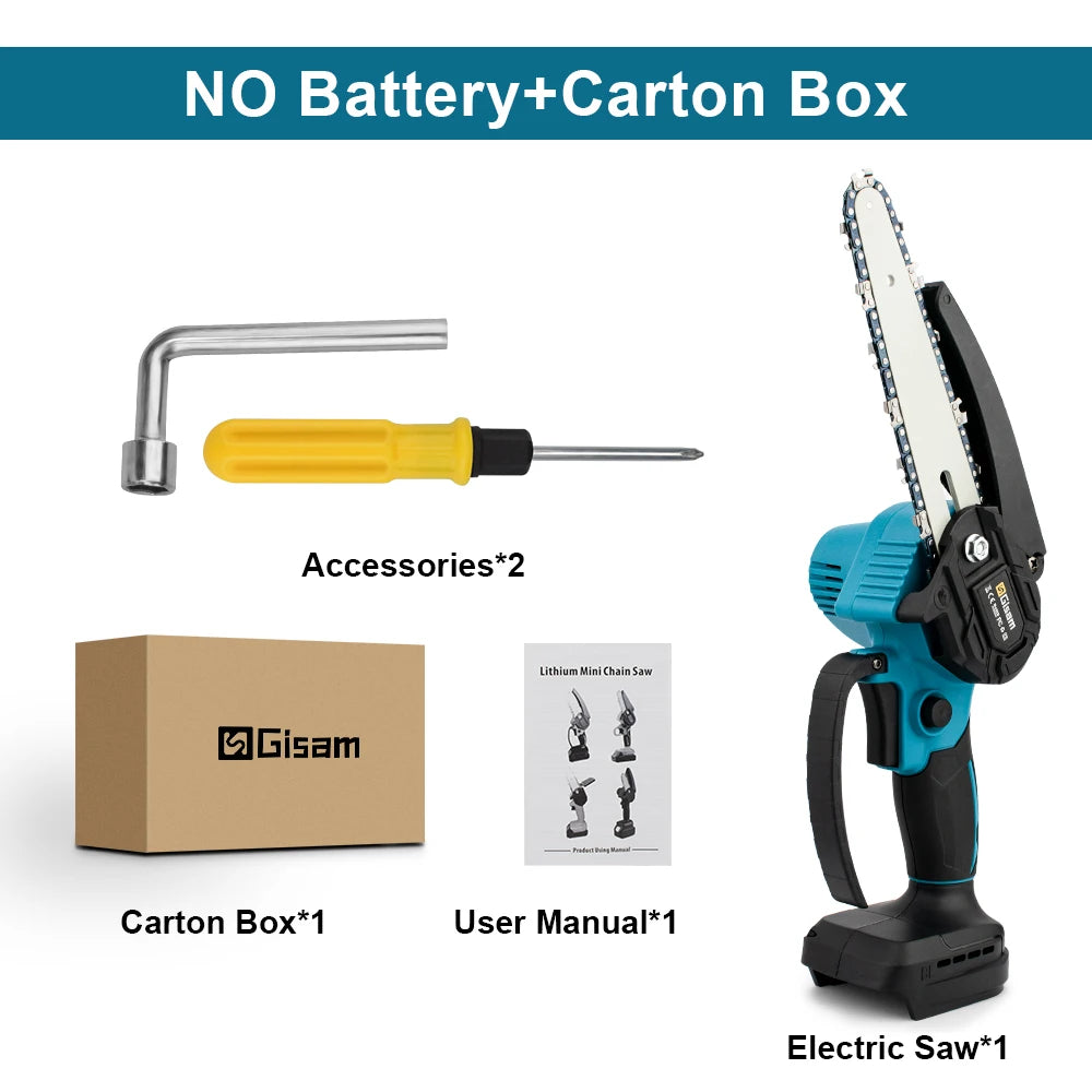 Makita Compatible 18V JV 8 Inch Brushless Chain Saw Handheld Pruning Chainsaw Without Battery Woodworking Electric Saw Power Tool For Makita 18V Battery