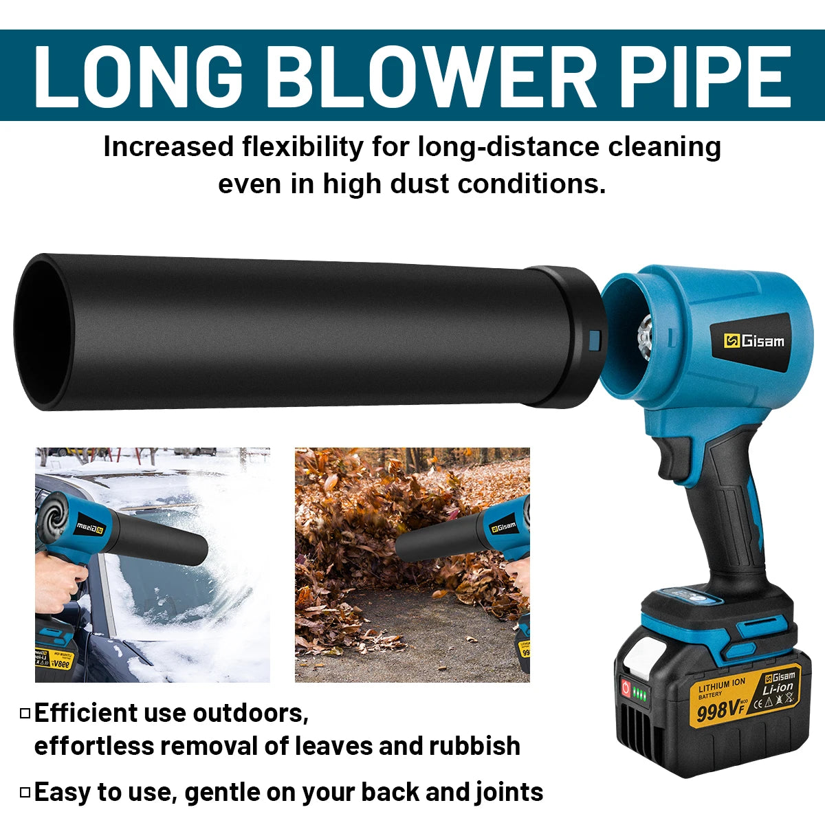 Makita Compatible 18V JV Gisam 300000RPM Brushless Electric Turbo Blowers Jet Fan 400M/S Handheld Leaf Blower Dust Blowing for Makita 18V Battery Pins