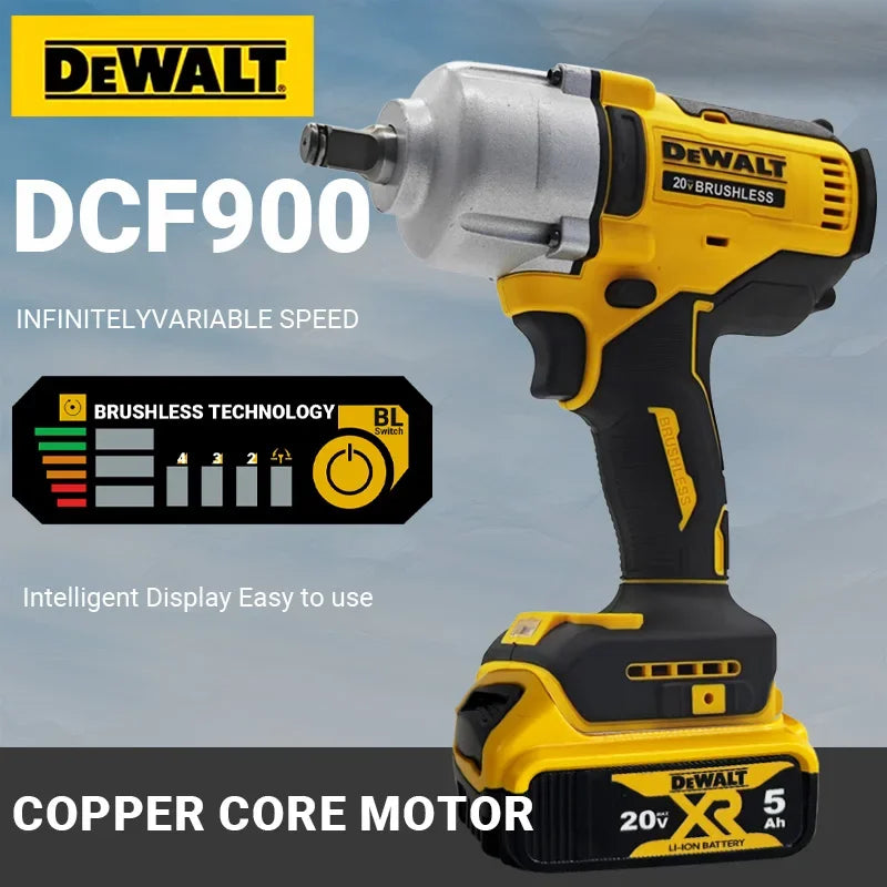 DEWALT DCF900 18V 20V Max Brushless Cordless Wrench  1/2" Compact Inch High Torque Three-Speed Adjustment Pneumatic Barrel Tire Removal