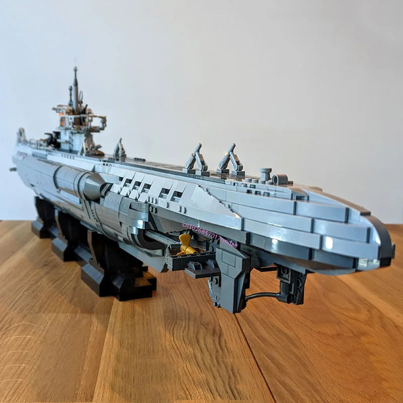 U-Boat JV 4565PCS WW2 Military MOC 1:55 Scale German VII U-boats Model diy creative ideas warship Child Toy Assembly Puzzle Birthday Gift