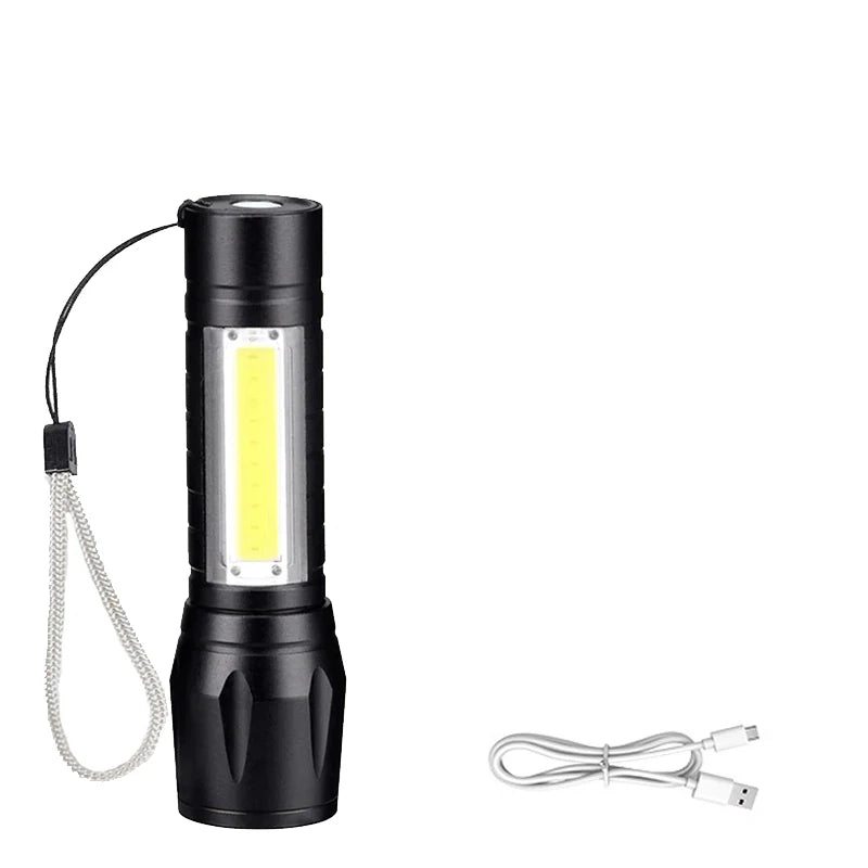 Torch Super Bright P50 JV Flashlight USB Rechargeable LED Long Range Tactical Torch Outdoor Waterproof Emergency Camping Fishing Lantern