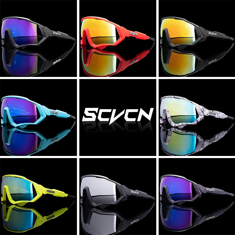 SCVCN JV UV400 Sport Cycling Glasses Road Sunglasses Bicycle Eyewear Mountain Bike MTB Cycl Goggles running glasses