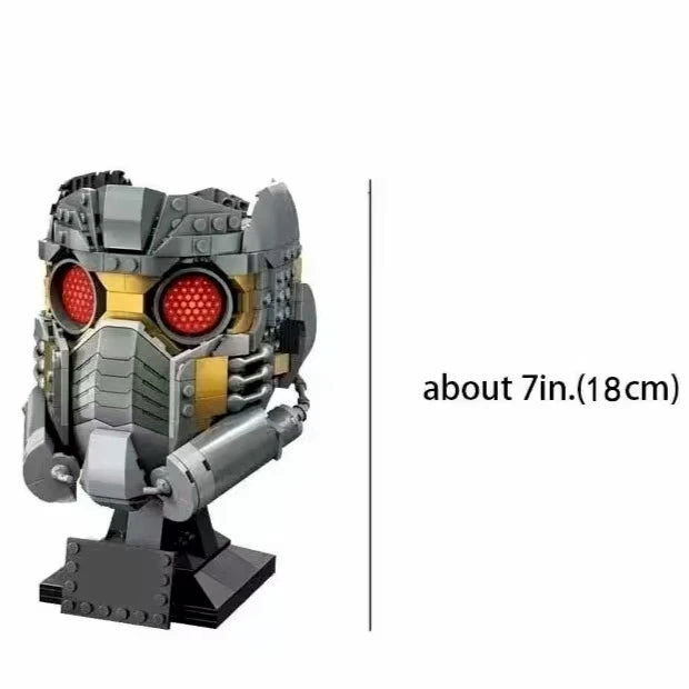 Star Lord JV 602pcs MINISO Hot Toy Star Lord's Helmet 76251 Building Blocks Set Assembly Toy Model For Boy Children's Birthday Christmas Gift