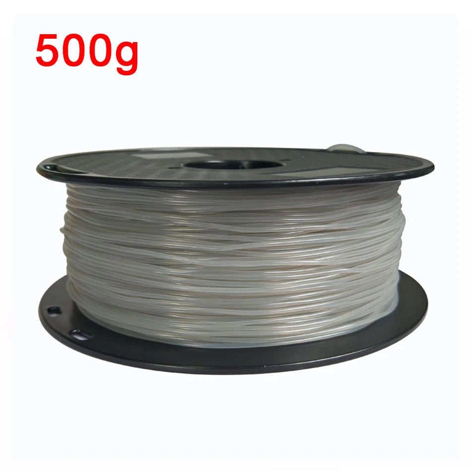 3D Printing JV 1.75mm Flexible TPU 3D Printing Filament No Bubble Non-toxic Sublimation 3D Printer Plastic Material TPU Filament 0.5KG/0.25KG