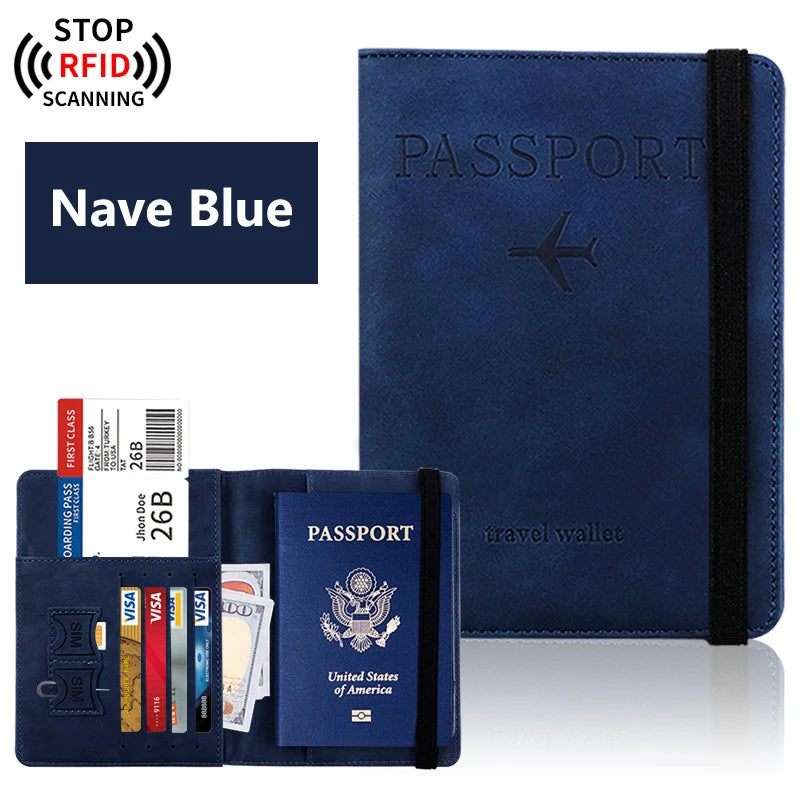 Passport Holder for Travel Essentials JV Passport Wallet Cover Case for Travel  Accessories,Passport Book Holders for Women/Men
