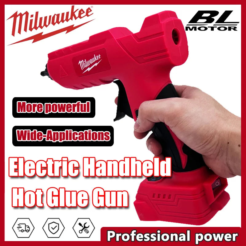 Milwaukee 18V Cordless Electric Handheld Hot Glue Gun Repair DIY Tool Hot Melt Welding Hot Air Gun Anti-scald Nozzle for 20V Battery