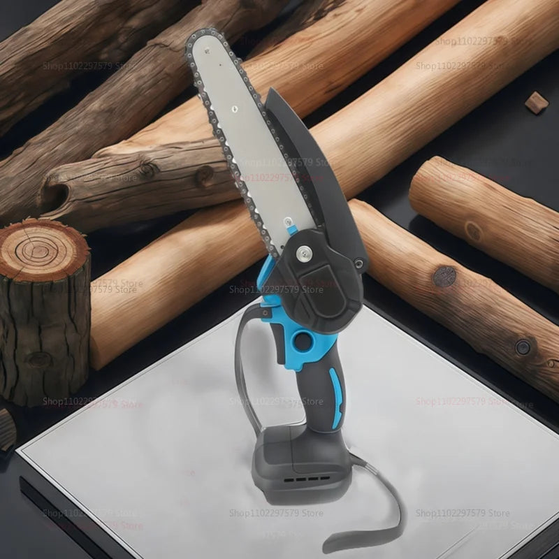 Makita Compatible 18V JV Mini Chainsaw Compact 6-inch Handheld Electric Log Cutting Tool for Woodworking Camping Yard Cleanup For Makita 18V Battery Pin