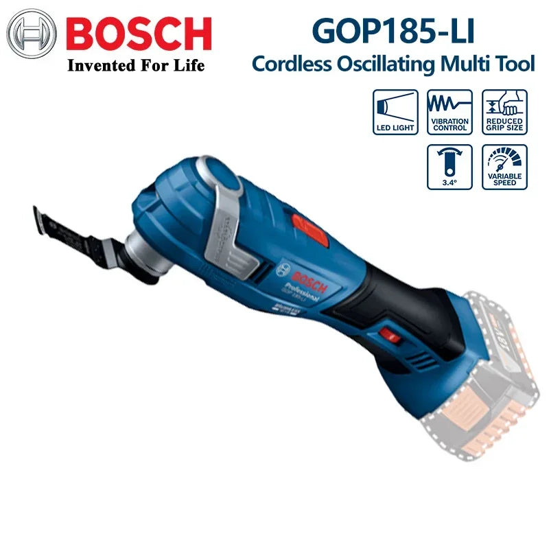 BOSCH 18V GPO 185-Li Cordless Oscillating Multi Tools Bare Tool Brushless Universal Treasure 18V Rechargeable Cutting Machine GOP 185-LI