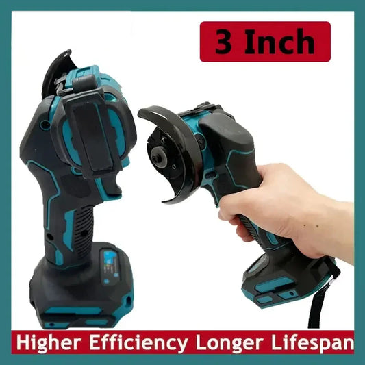 Makita compatible 18V Battery 3 Inch Mini Angle Grinder Cutting Machine Cordless Electric Grinding Polishing Cutting Power Tools Fit Makita
