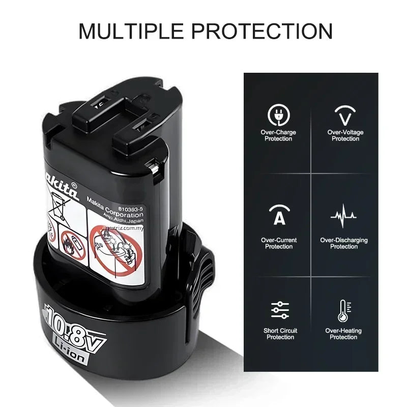 Makita original 10.8V BL1013 BL1020 BL1030 Makita battery ，3.0Ah makita rechargeable replacement battery，TD090D LCT203W Power battery