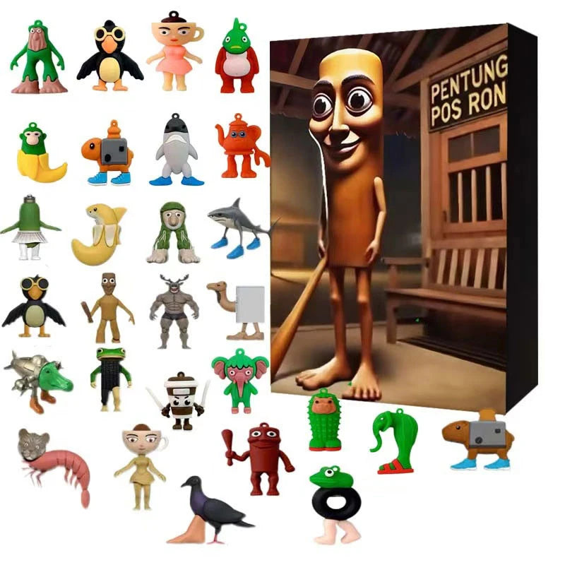 Italian Brainrot JV Surprise Gifts Tung Tung Sahur Christmas Advent Calendar Tralala Bombardino Shimpanzini Crocodilo Calendar 2025