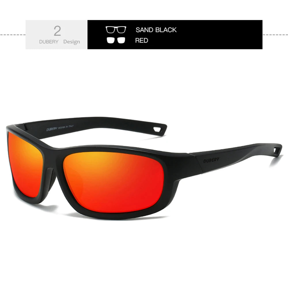 DUBERY JV Full Rim Polarized Fashion Sunglasses For Men And Women 12 Colors Model 227