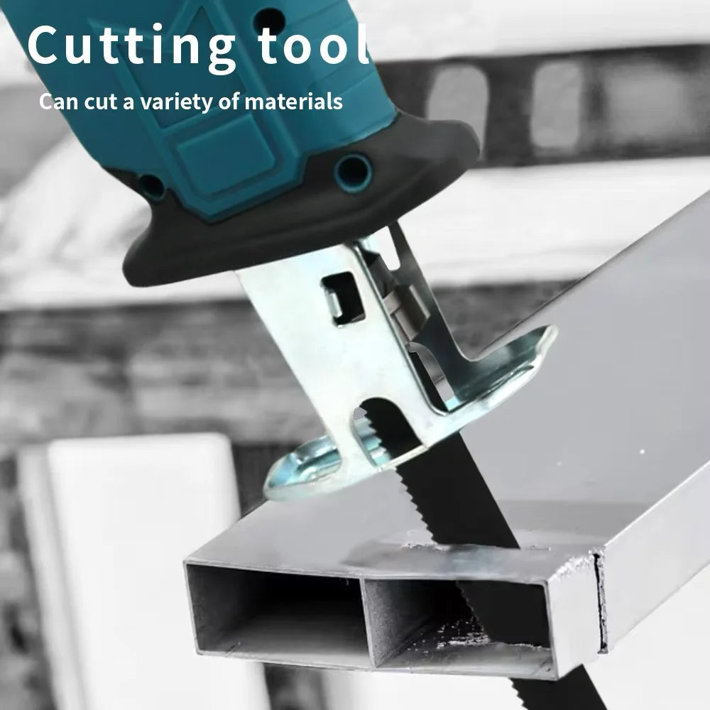 Makita-18V, ML-505 Brushless Cordless Reciprocating Saw, Portable Electric Chain Saw for Wood, Metal Pipe Cutting, Power Tool,