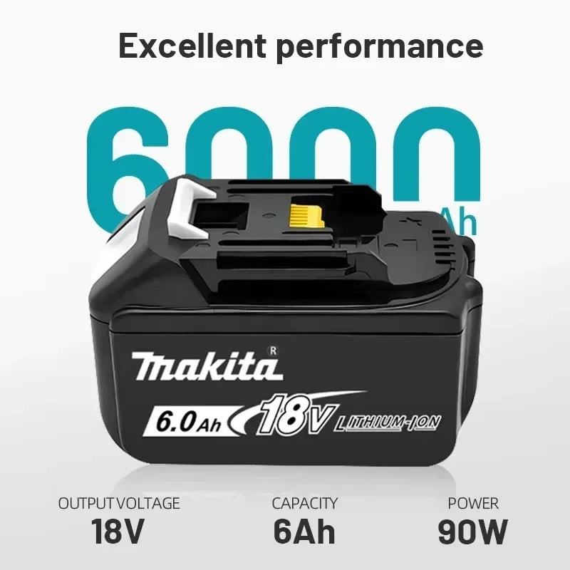 Makita Original 6.0Ah 18V battery TBW high-energy battery replaceable Makita BL1860B