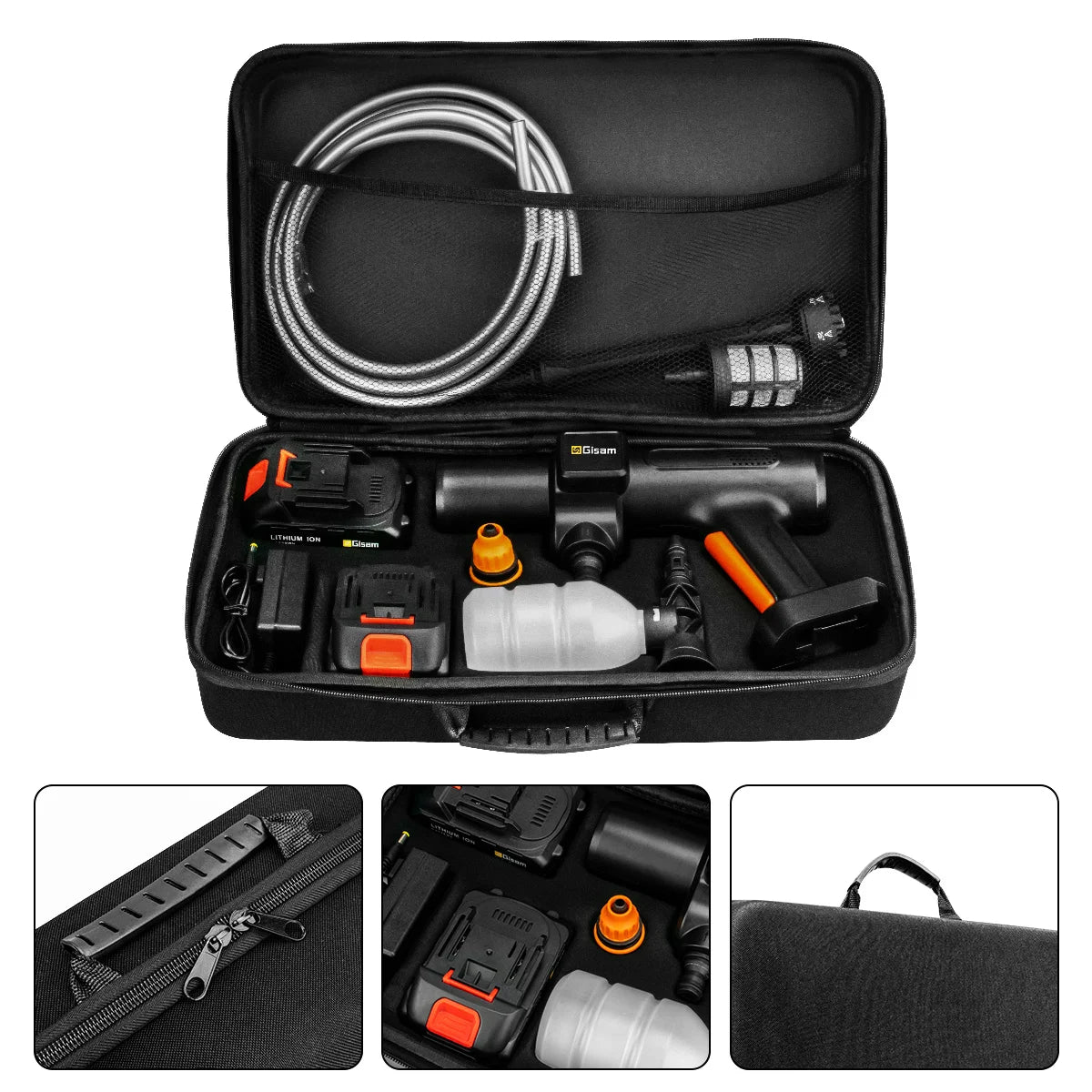 Makita Compatible 18V JV 6 IN 1 Brushless High Pressure Car Washer Gun Wiredless Rechargeable Spray Car Washing Machine Garden Tool for Makita 18VBattery