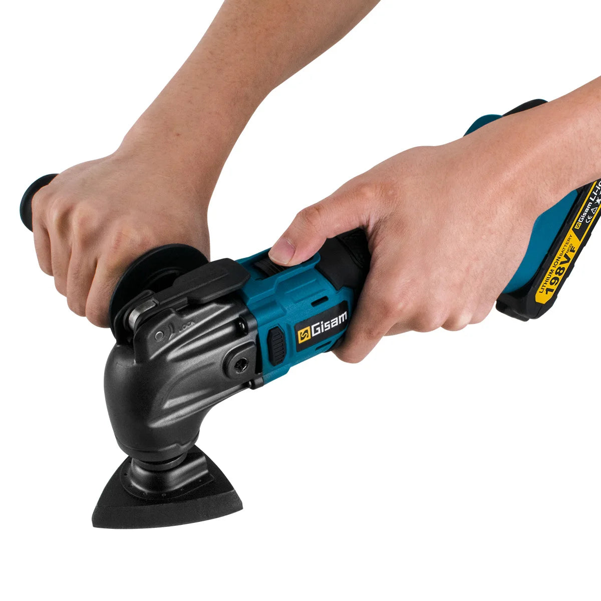Makita Compatible 18V Gisam 20000OPM Brushless Oscillating Multi Tools Function Tool 6Gears Electric Saw Trimmer Shovel for Makita 18V Battery Pin