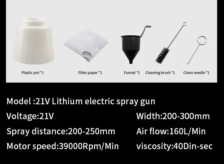 Milwaukee 18V 800ML Electric Spray Gun Cordless Paint Sprayer Auto Furniture Steel Coating Airbrush Compatible Red Electric Spray