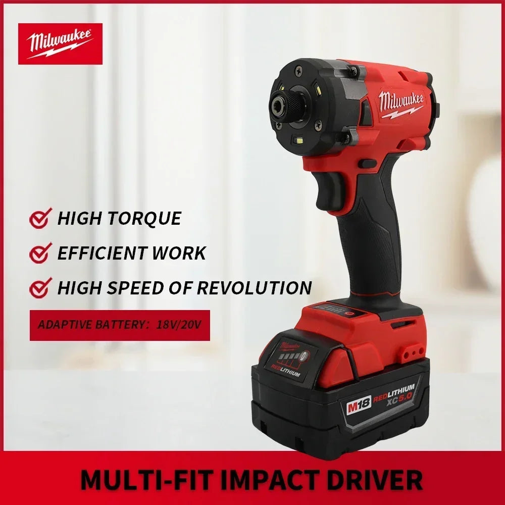 Milwaukee 18v brushless impact driver High efficiency torque lithium battery impact driver electric power tool