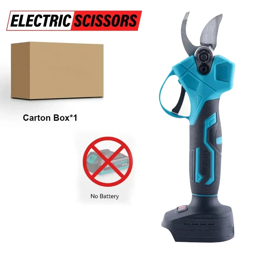 Makita compatible 18V Electric Pruning Shears Cordless Rechargeable Tree Branch Pruner Garden Electric Scissors for Yard Garden Lawn Tools