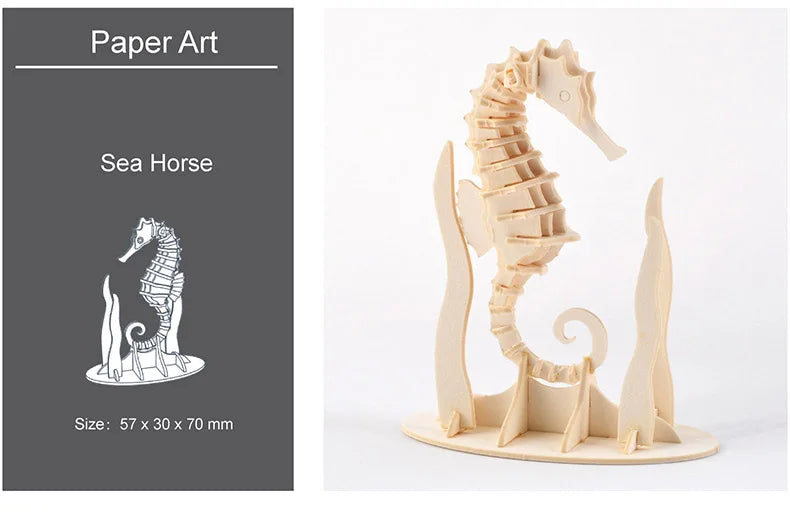 Model JV DIY 3D Wooden Puzzle Model Animal Montessori Toys for Children Crafts Dachshund Skeleton Assembly Gift Set for Kids Adults Teens