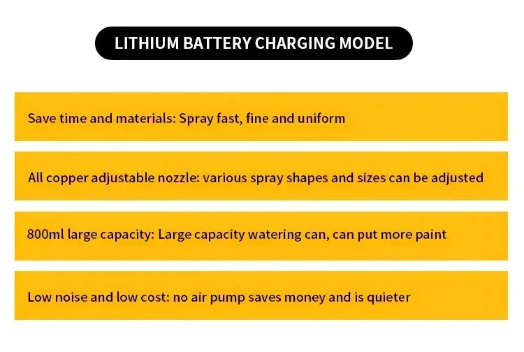 Dewalt 18V 20V Max Cordless Electric 800ML Spray Gun Paint Sprayer High Power Auto Furniture Coating Airbrush For Dewalt Battery