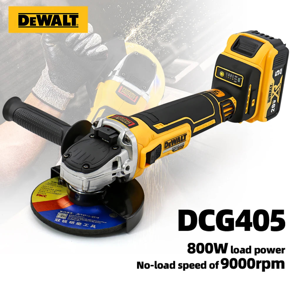 Dewalt DCG405 125/100MM 9000RPM Brushless Angle Grinder Cordless Cutting Machine Impact Polisher Machine For Dewalt 20V Battery