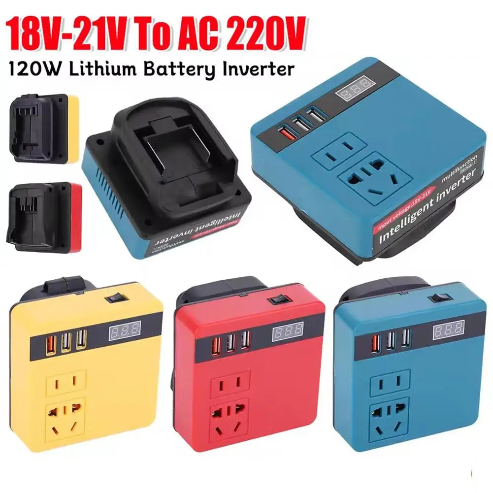 Makita Compatible Multi-Function Lithium Battery Inverter D C 18V To AC 220V Outdoor Work Inverter with Intelligent Fast Charging