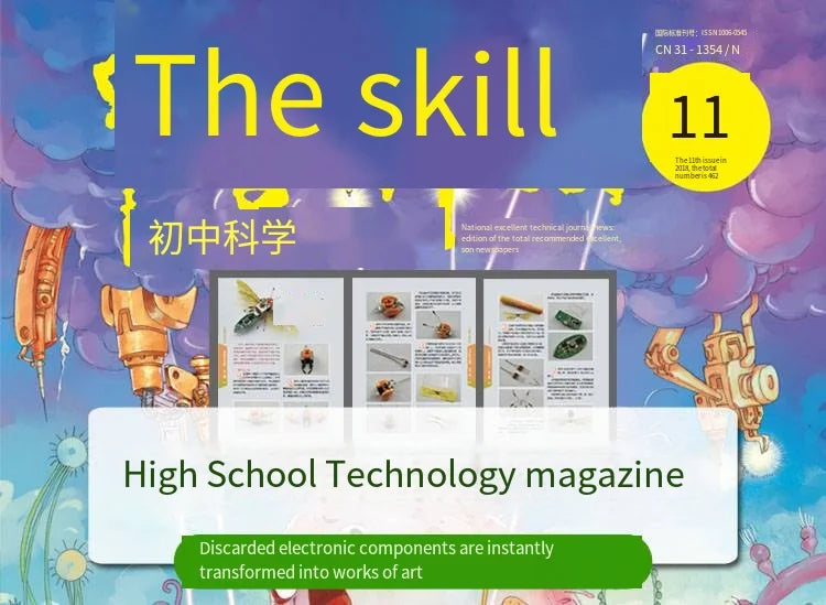 Robot JV STEAM DIY Robotic Insects Science Invention Electronic Animal for School Competition Non-soldered DIY Kit Stem Toys Robot Animal