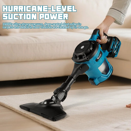 Makita Compatible 16000pa Cordless Electric Vacuum Cleaner Handheld Rechargeable Dry/Wet Dust Carpet Collector Machine for Makita 18v Battery Pin