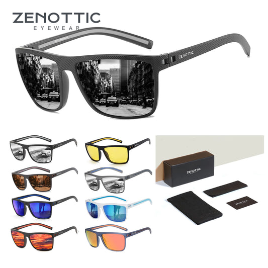 ZENOTTIC JV Retro Square Polarized Sunglasses Fashion Shade Women Men Ultra light TR90 Frame UV400 Protection Classics Sun Glasses