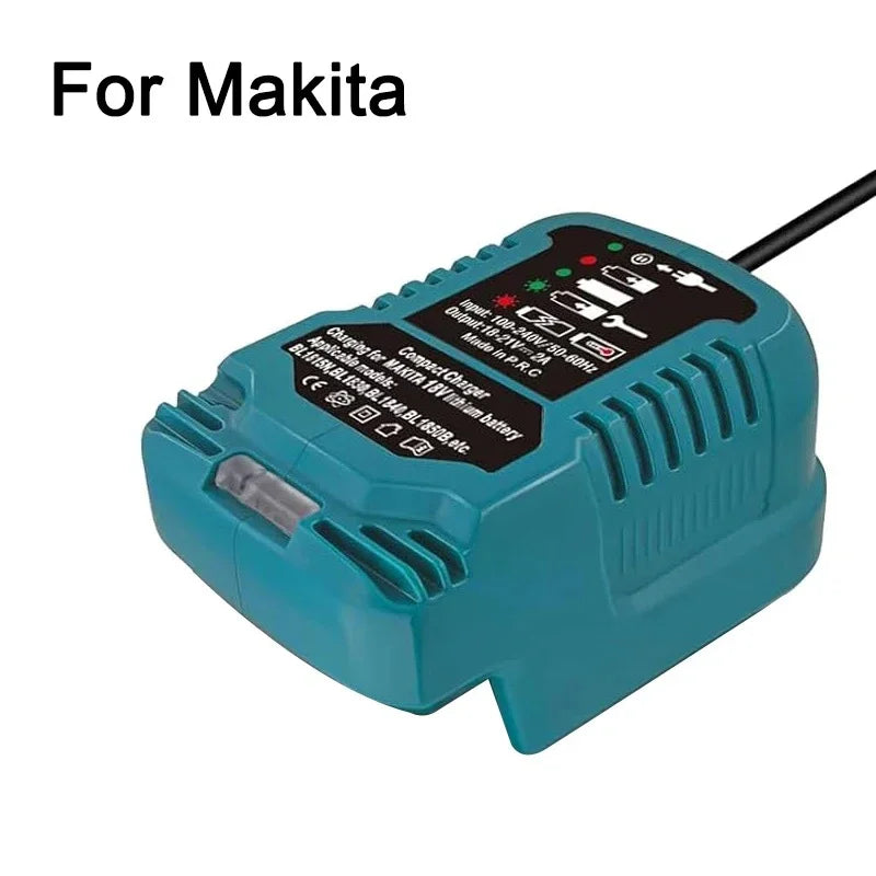 Makita Compatible 12V/24V 100-240V Li-ion Battery Mini Compact Car Charger for Makita 18V Lithium Ion Battery BL1860 BL1830 Replacement for DC18RC