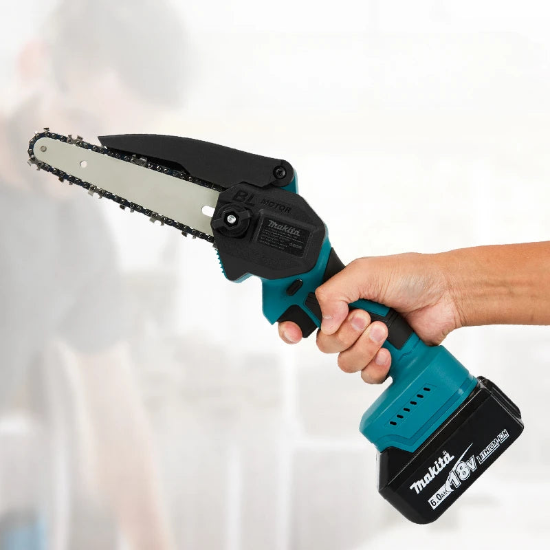 Makita 18V 4" Mini Chainsaw 4-inch Electric Saw Handheld Portable Wood Logging Chainsaw Garden Pruning Wood Power Tool for 18V Battery