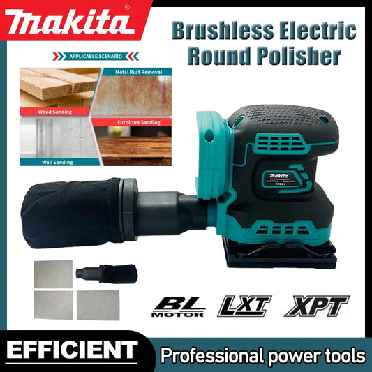 Makita 18V JV Electric Cordless Disc Random Orbital Brushless Sander Grinding Polisher 3-Speed Sanding Machine Fit Makita 18V Battery