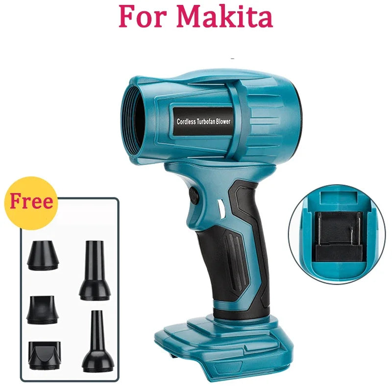 DeWalt Makita Milwaukee Ryobi Bosch Compatible 18V 20V Max JV 350W Jet Blower Portable Violent Turbo Fan For Makita/Dewalt/Milwaukee/Bosch/Ryobi 18V Li-ion Battery Cordless Handheld Fan