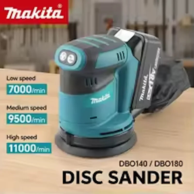 Makita 18V Brushless Cordless Rechargeable Disc Random Orbital Sander Woodworking Sanding Putty Polishing Bare Tool