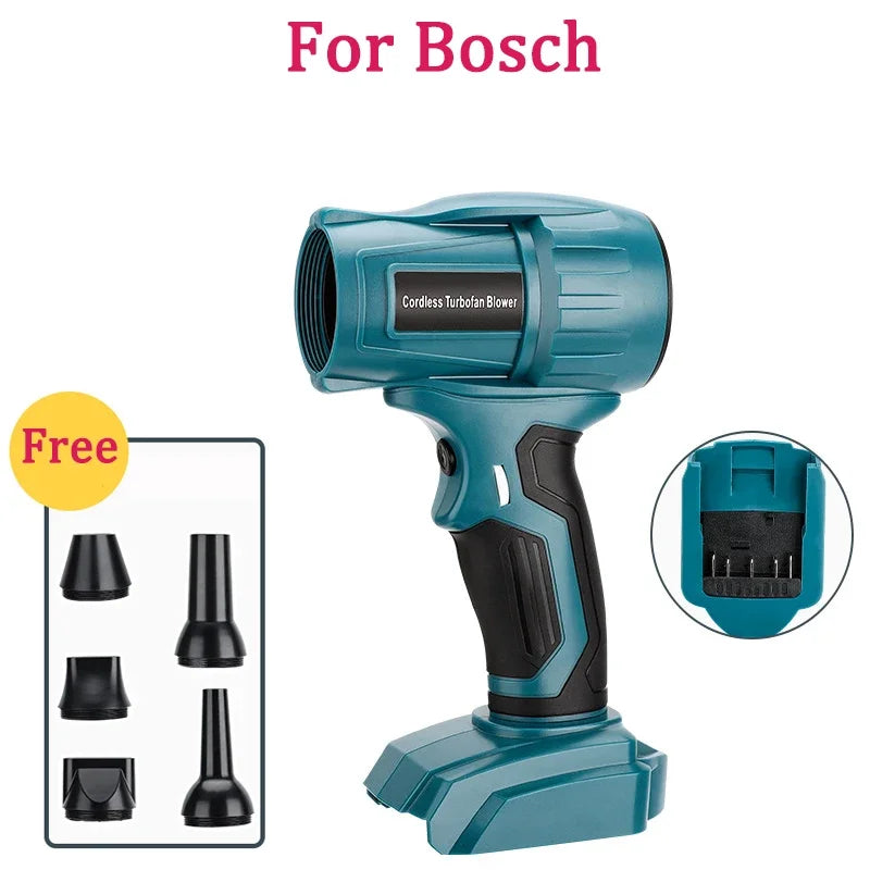 DeWalt Makita Milwaukee Ryobi Bosch Compatible 18V 20V Max JV 350W Jet Blower Portable Violent Turbo Fan For Makita/Dewalt/Milwaukee/Bosch/Ryobi 18V Li-ion Battery Cordless Handheld Fan