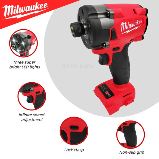 Milwaukee 18v brushless impact driver High efficiency torque lithium battery impact driver electric power tool