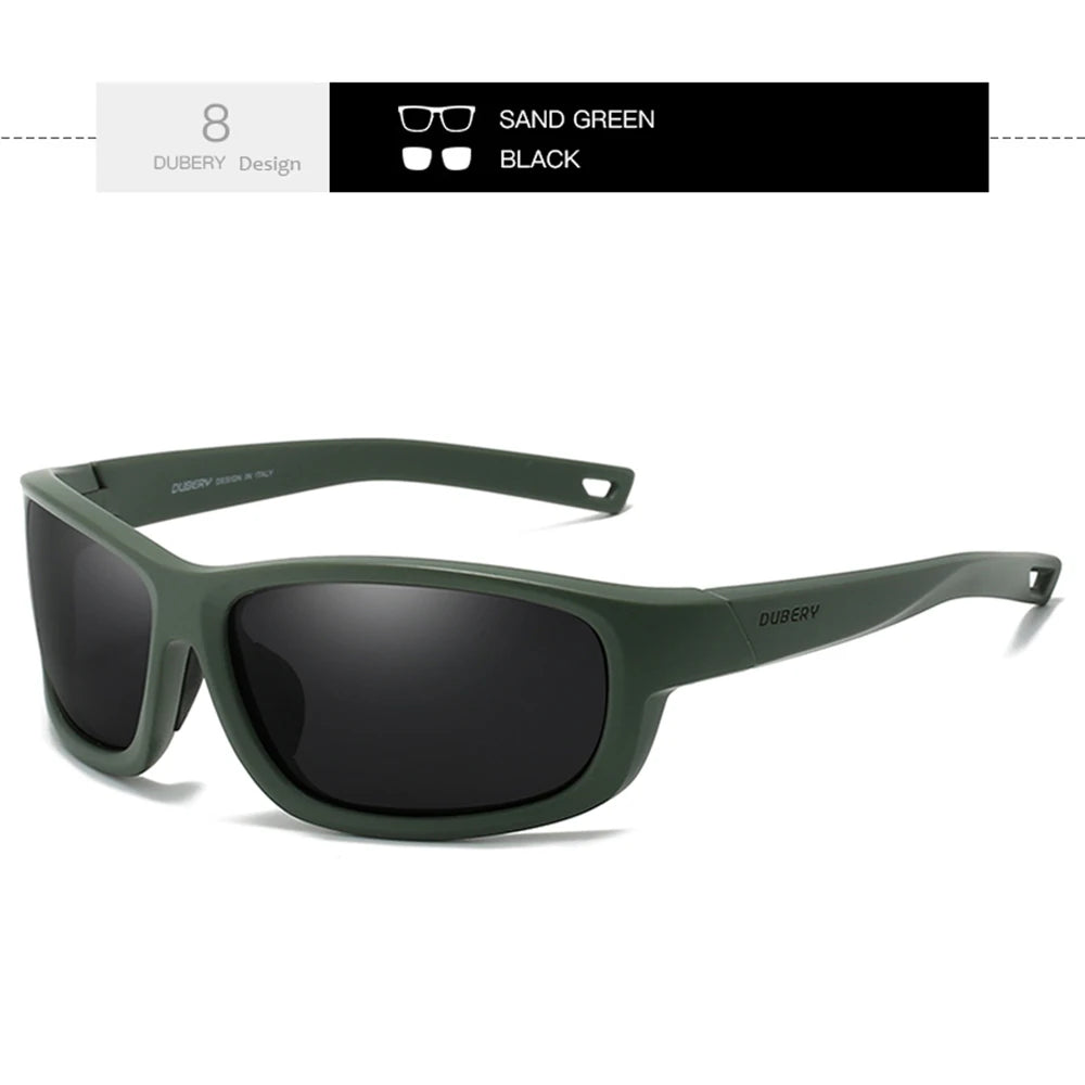 DUBERY JV Full Rim Polarized Fashion Sunglasses For Men And Women 12 Colors Model 227