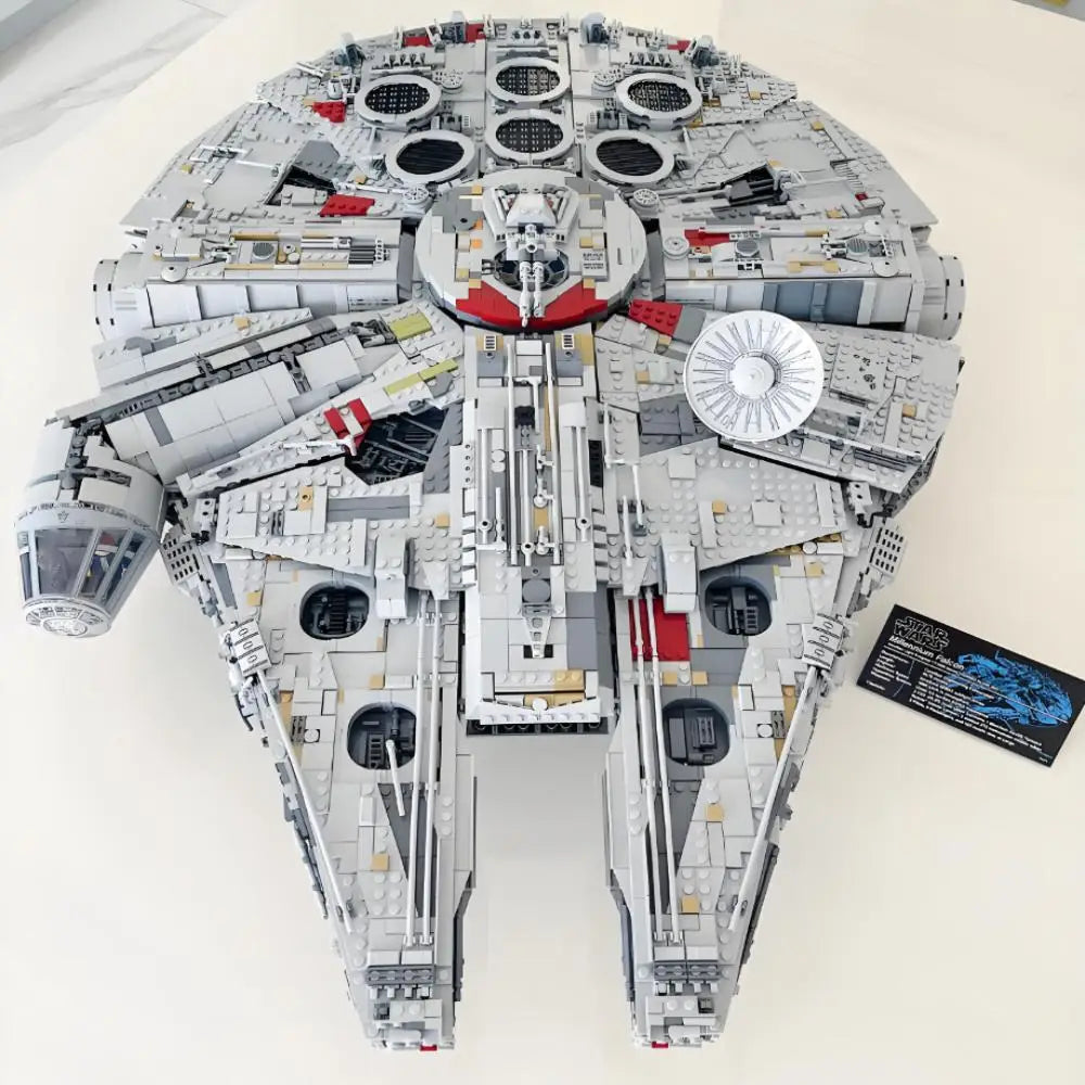 Millennium Falcon JV 7541pcs UCS Space War Plan Luxury Millennium Big Falcon Space Ship 75192 Spacecraft Building Blocks Toy Birthday Christmas Gifts