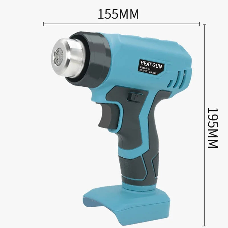 Makita Dewalt Milwaukee Bosch Black Decker Compatible JV 18V 20V Li-ion Battery Cordless Heat Gun Handheld Electric Heat Gun with 4 Nozzle